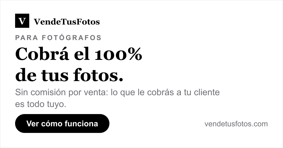 Vendé tus fotos online sin comisión por venta.