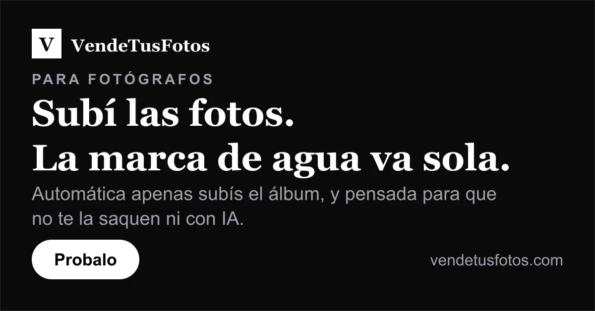 Marca de agua automática en cada foto que subís.